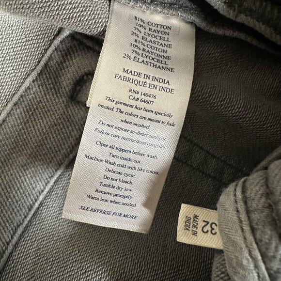 Faherty Jeans Men Size 32 Gray Straight Leg Cotton Blend 5-Pockets W30 L31 - Picture 8 of 12